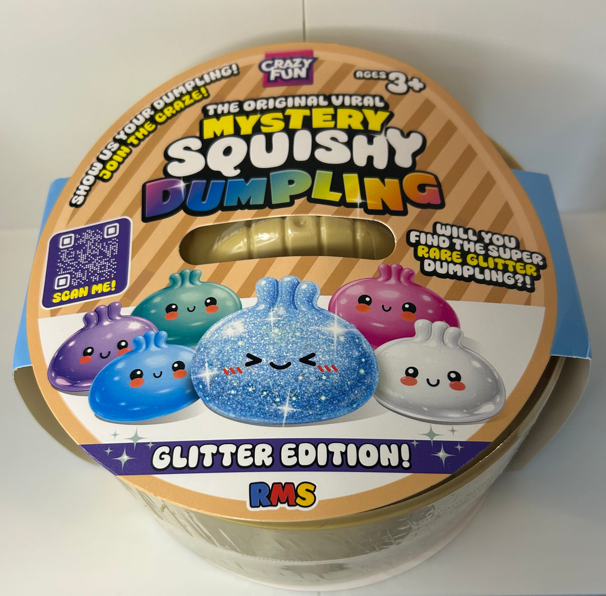 Crazy Fun RMS Giant (17cm) Original Glitter Mystery Squishy Dumpling  (Styles Vary)