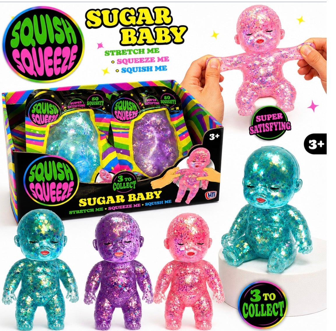 Squish Squeeze, Sugar Maltose Baby In Foil Bag