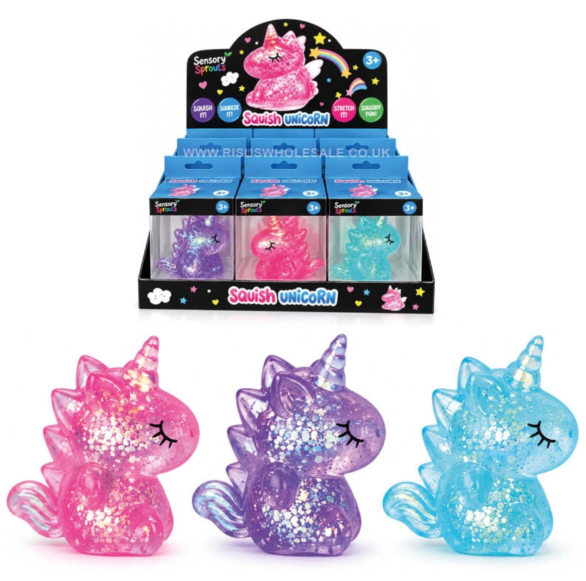 Sensory Sprouts Unicorn Sugar Squish – Glitter Sensory Fidget Toy 🦄✨