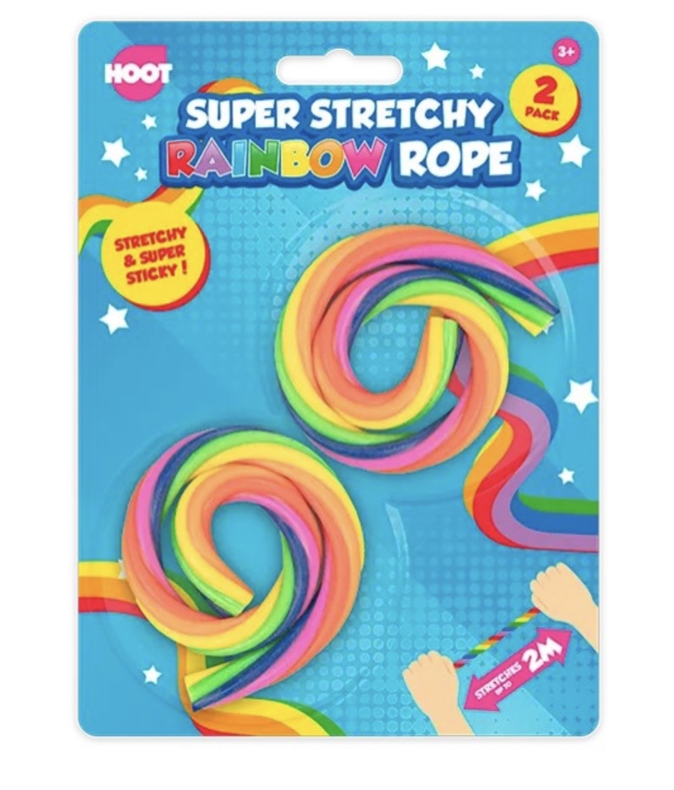 HOOT Super Stretchy Rainbow Rope 2 Pack