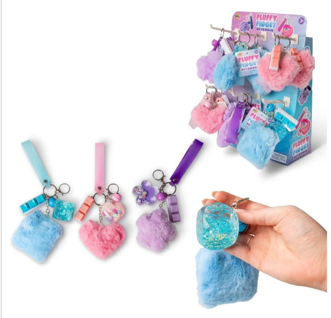 Fluffy Fidget Key Chain