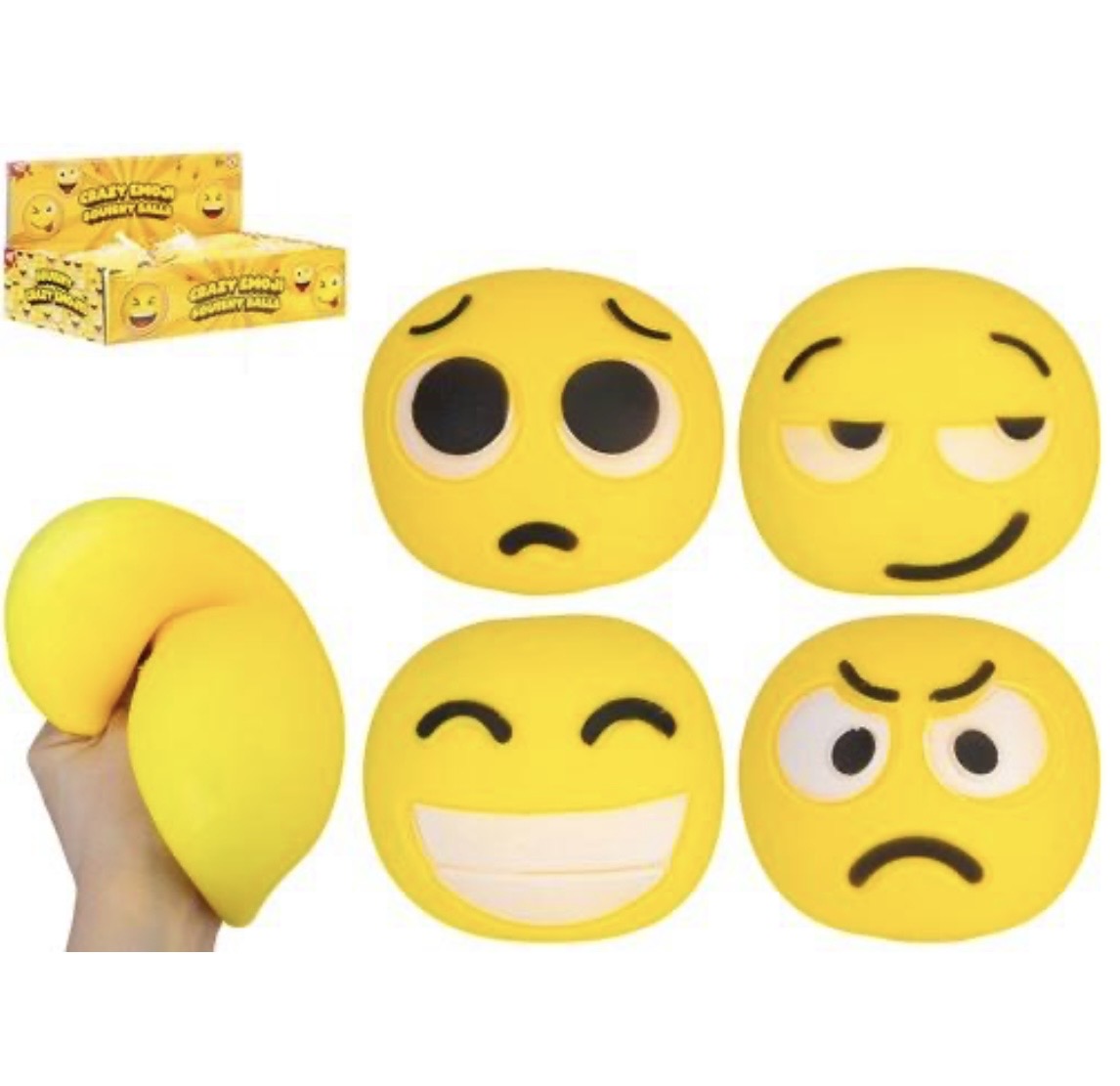 Emoji Crazy Face Squishy Ball 11cm