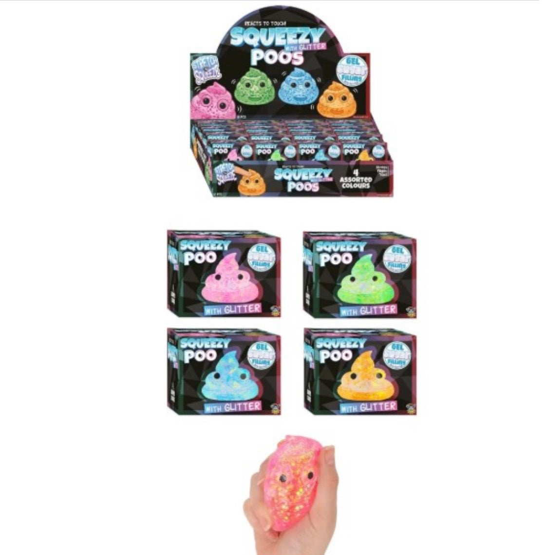 Stretch Squeeze - Glitter Poo Sugar Maltose Squishy